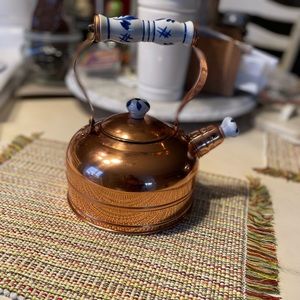 Vintage copper tea kettle